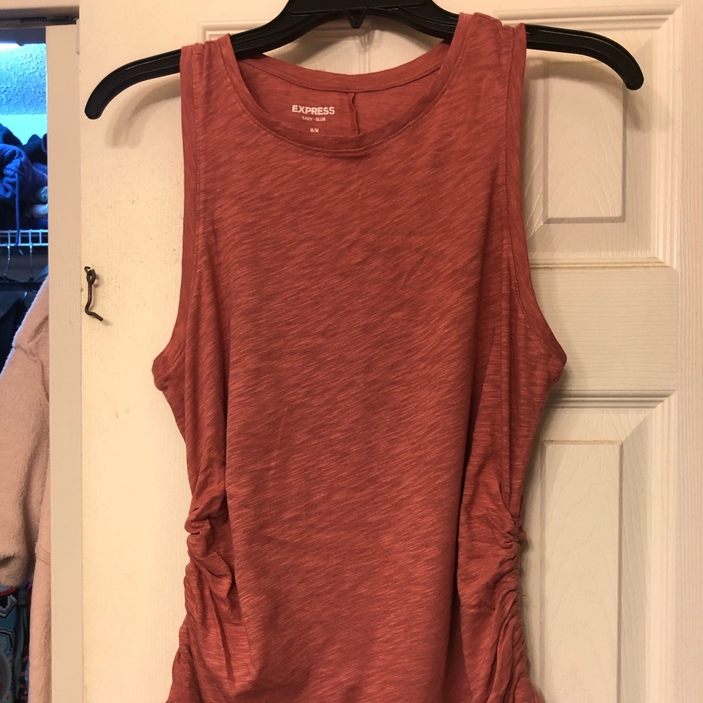 Express Ruched Side Tie Tank NWT